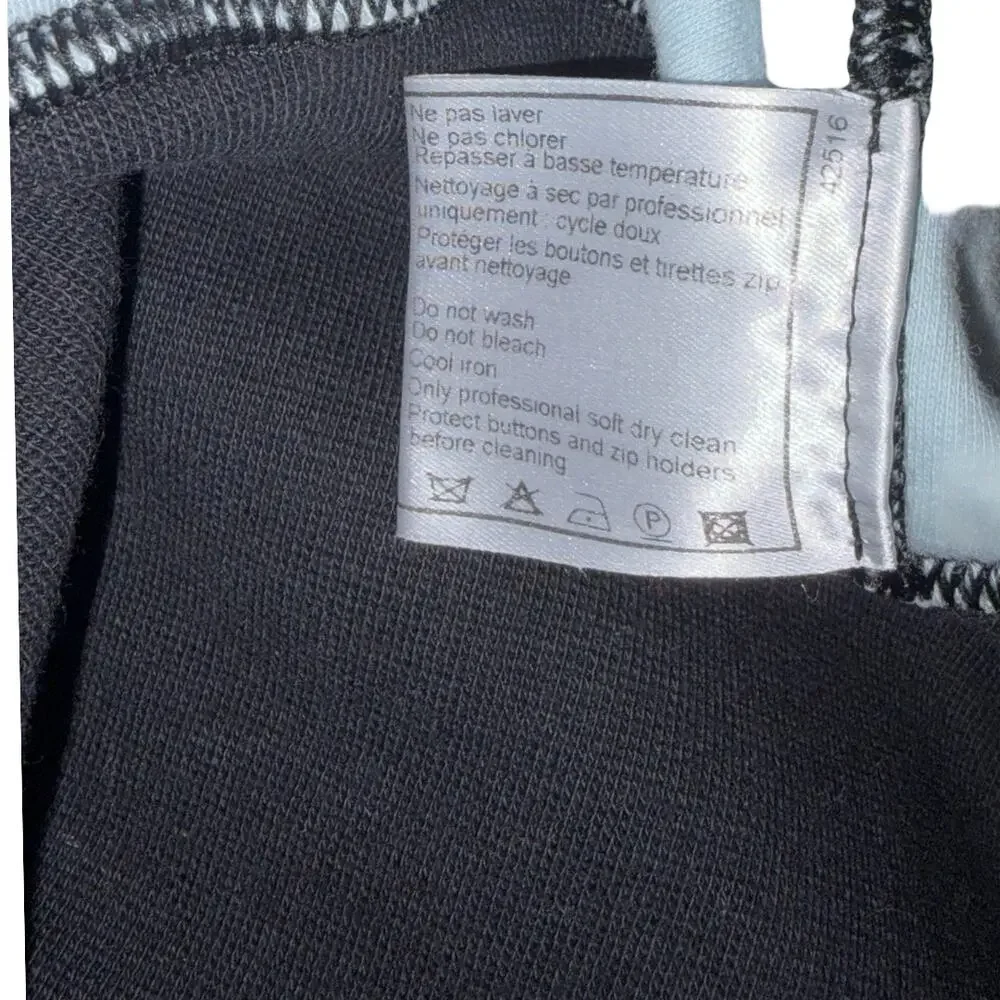 Vintage CHANEL Sports Line 03P Black Blue Trim Full Zip Hoodie   Size: FR 40 / M